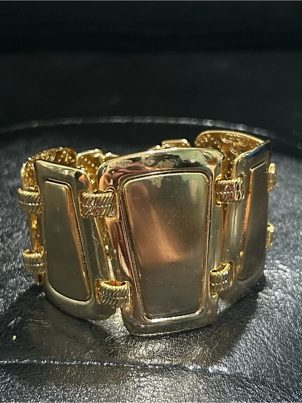 Brighton Trendoro Wide Gold Plated Link Bracelet